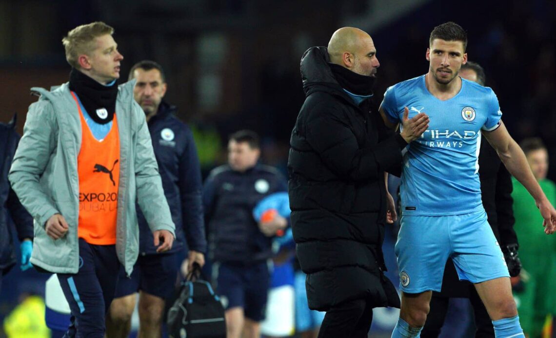 Man City trio Zinchenko, Pep Guardiola and Ruben Dias