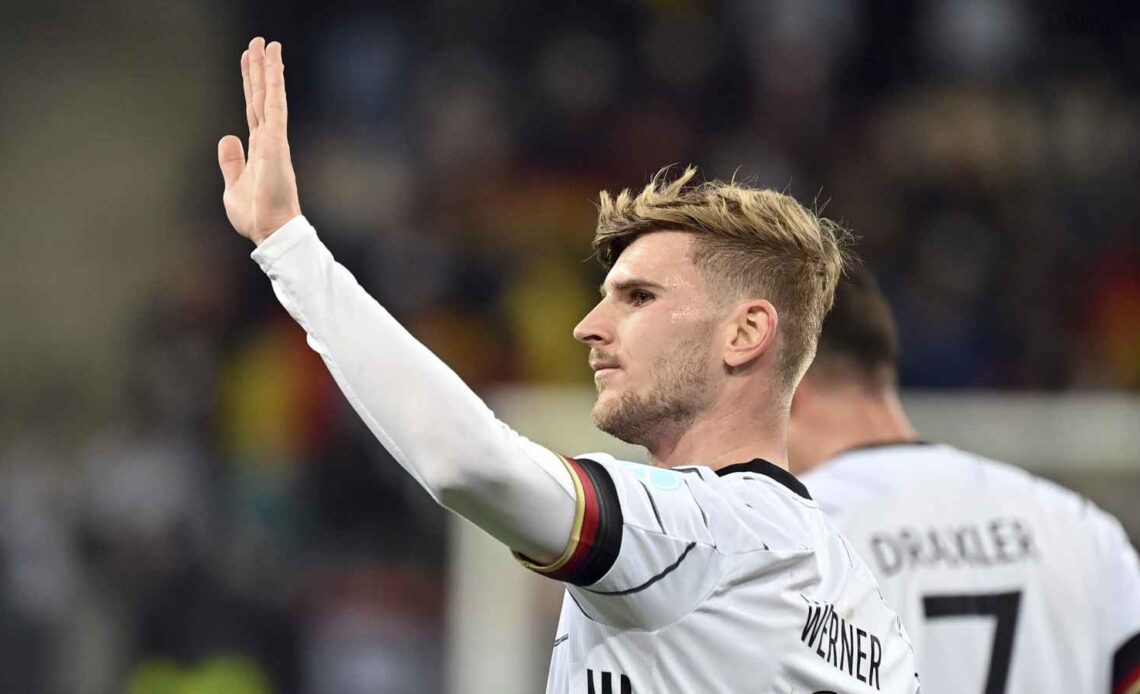 Timo Werner celebrates for Germany