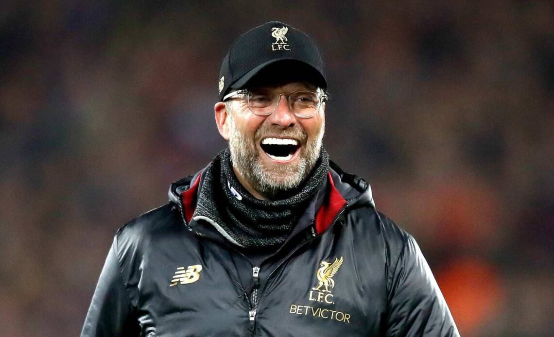Jurgen Klopp with a big grin after Liverpool beat Barcelona