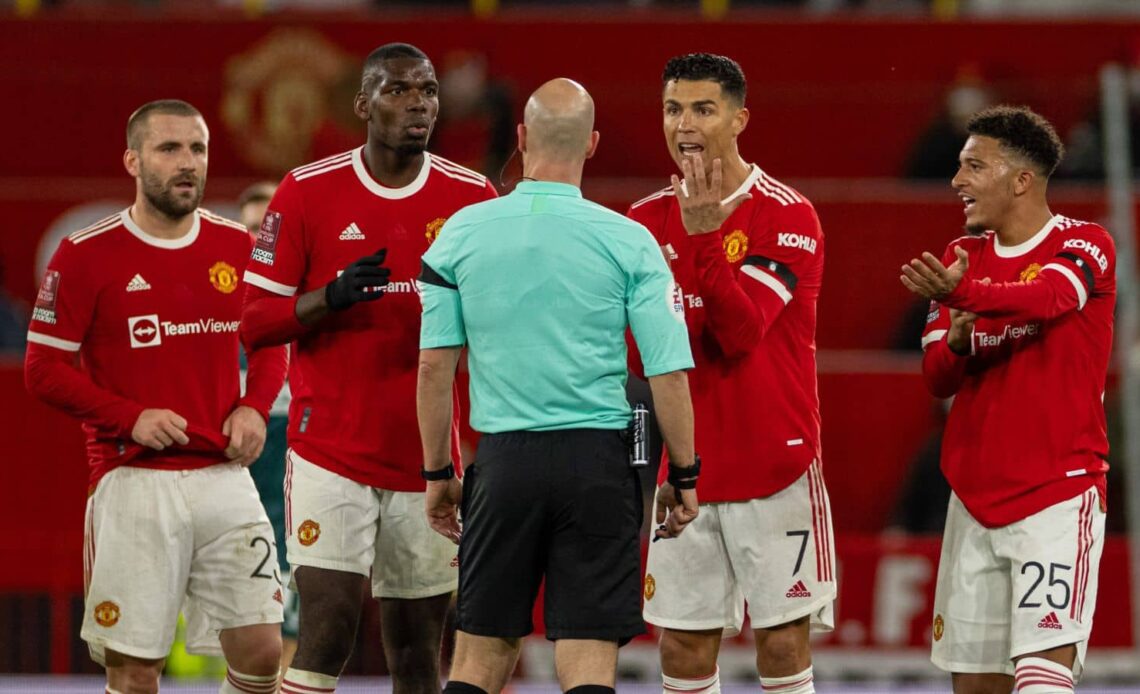 Luke Shaw, Paul Pogba, Cristiano Ronaldo, Jadon Sancho, Man Utd protests during FA Cup clash against Middlesbrough