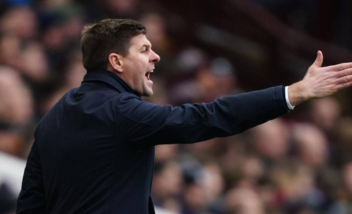 Steven Gerrard during an Aston Villa match