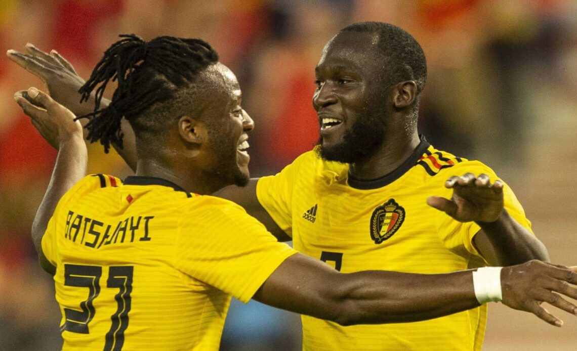 Chelsea strikers Michy Batshuayi and Romelu Lukaku playing for Belgium