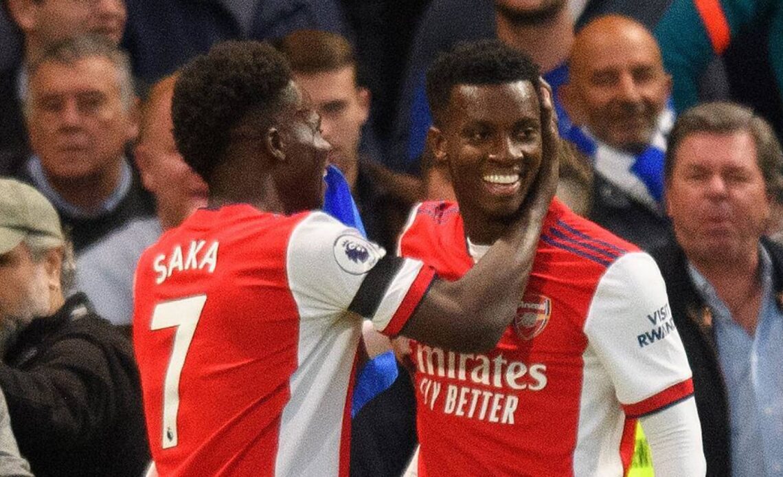 Arsenal forwards Bukayo Saka and Eddie Nketiah