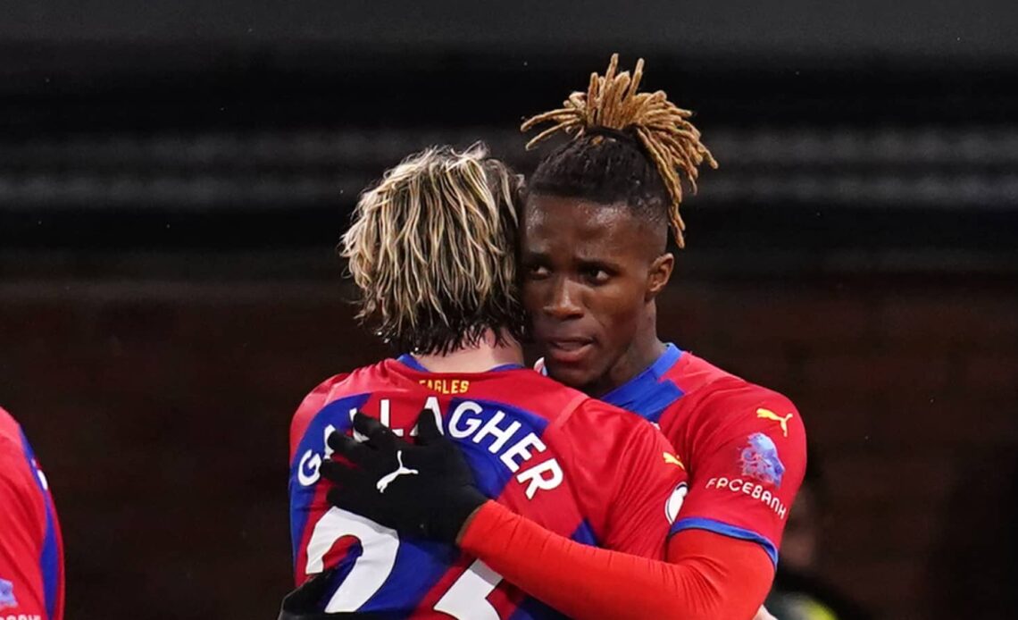 Wilfried Zaha, Conor Gallagher, Crystal Palace, April 2022.