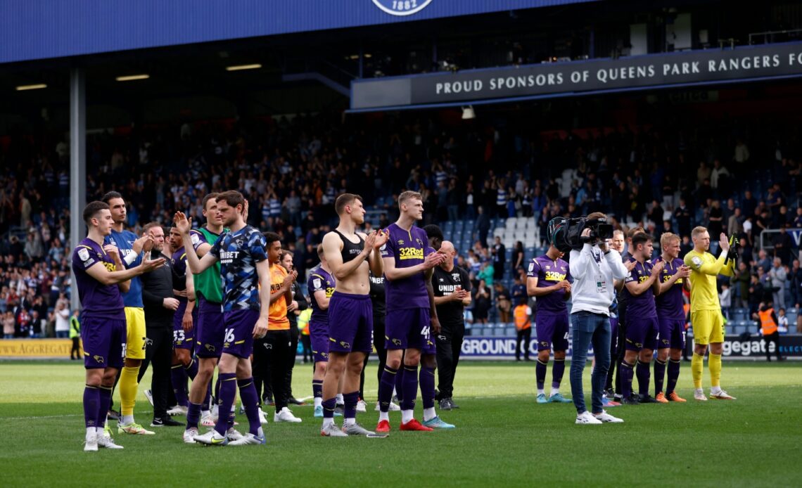 Derby County's relegation from the Championship is confirmed after a 1-0 defeat at QPR