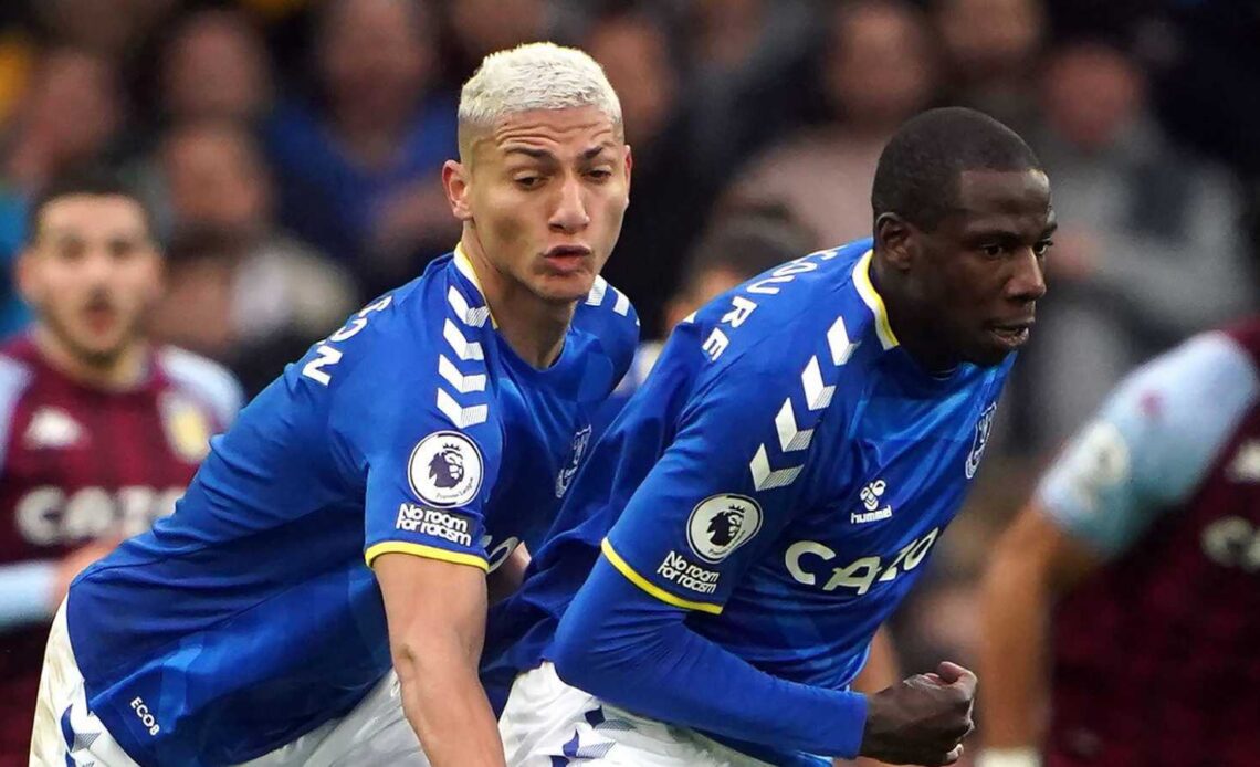 Richarlison and Abdoulaye Doucoure playing for Everton