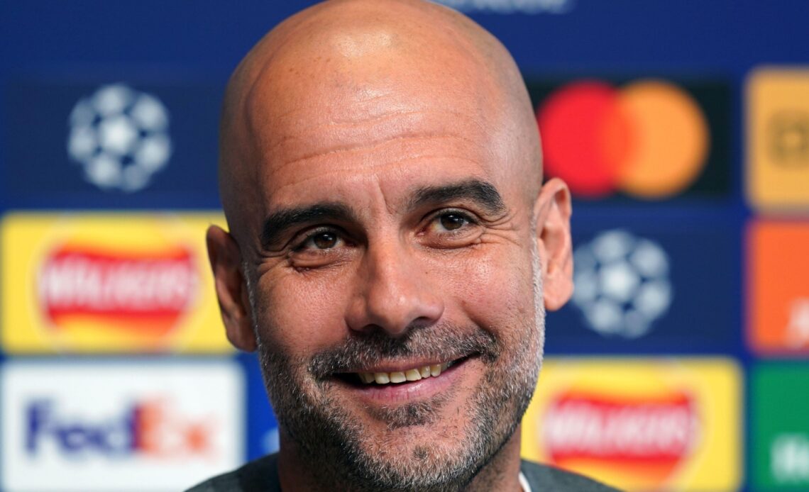 Pep Guardiola during a press conference