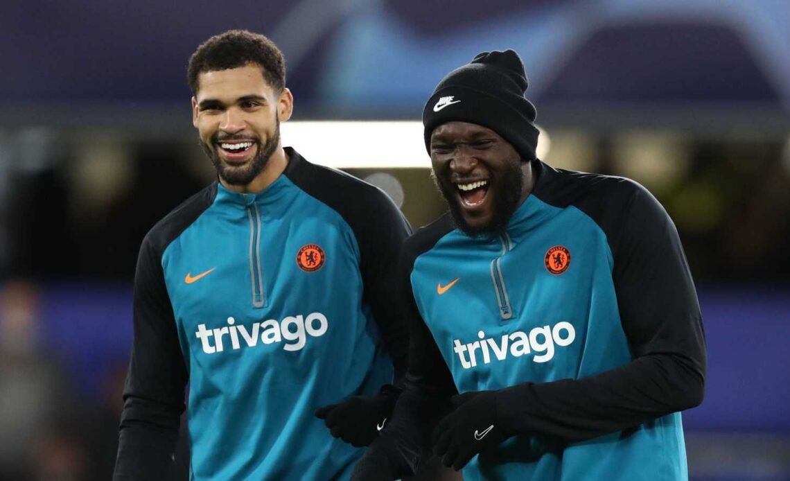 Chelsea players Ruben Loftus-Cheek and Romelu Lukaku smiling
