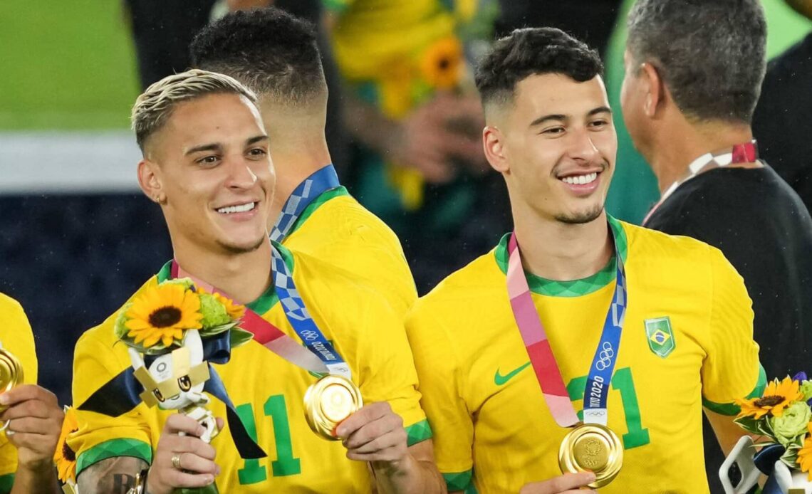 Brazil forwards Antony and Gabriel Martinelli