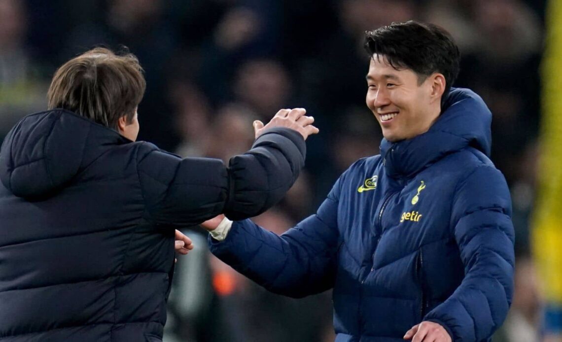 Son Heung-min, Antonio Conte Tottenham v West Ham March 2022