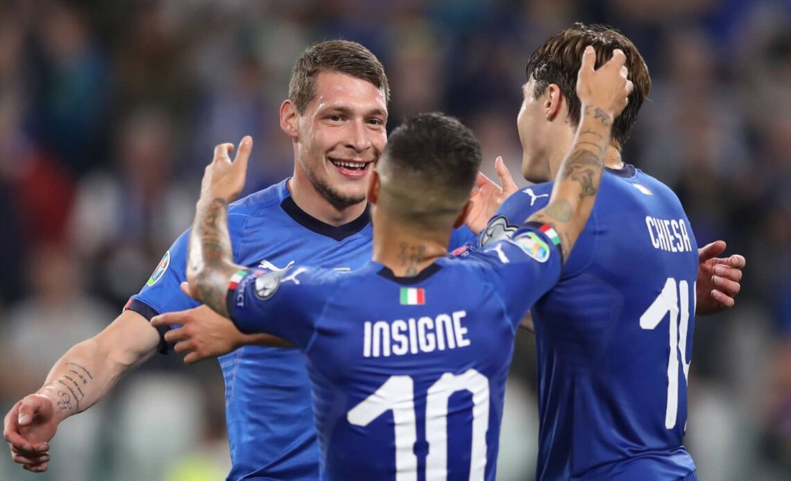 Italy forwards Belotti, Insigne and Cheisa