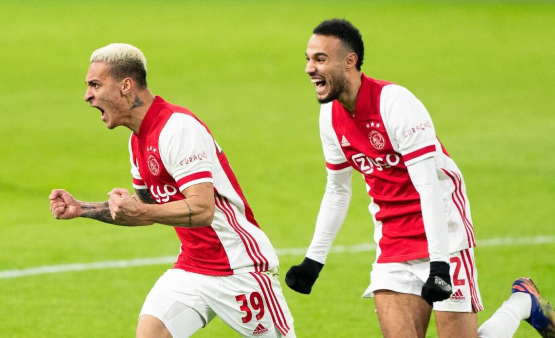 Noussair Mazraoui and Antony of Ajax