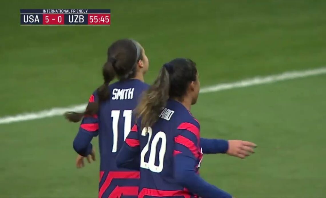 USWNT vs. Uzbekistan: Sophia Smith Third Goal - Apr. 9, 2022
