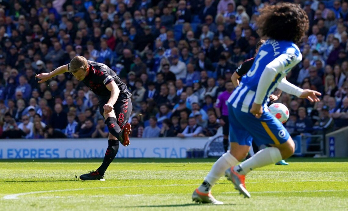 Brighton vs Southampton - James Ward-Prowse scores a free-kick