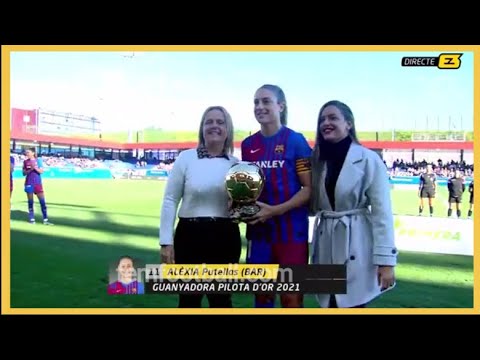 04.12.2021 |  Alexia Putellas Recibe Balon de Oro johan cruyff | Athletic Bilbao vs Barcelona Femeni