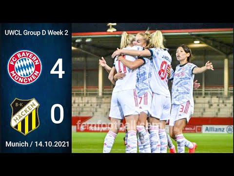 [4-0] | 14.10.2021 | FC Bayern Munchen Frauen vs Hacken | UWCL 2021-22 | Group D | Week 2