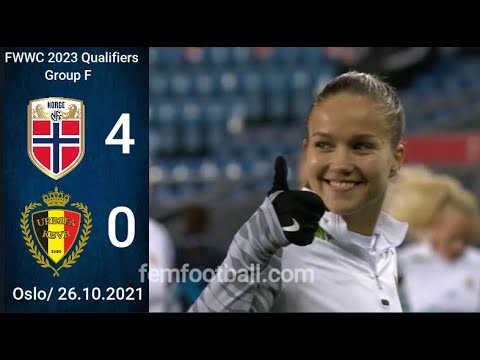 [4-0] | 26.10.2021 | HIGHLIGHTS | Norway vs Belgium | FIFA Women World Cup 2023 Qualifiers | Group F