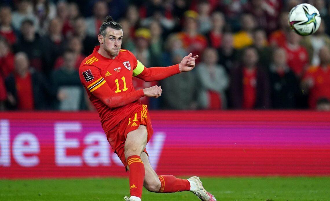 Gareth Bale scores a free-kick for Wales