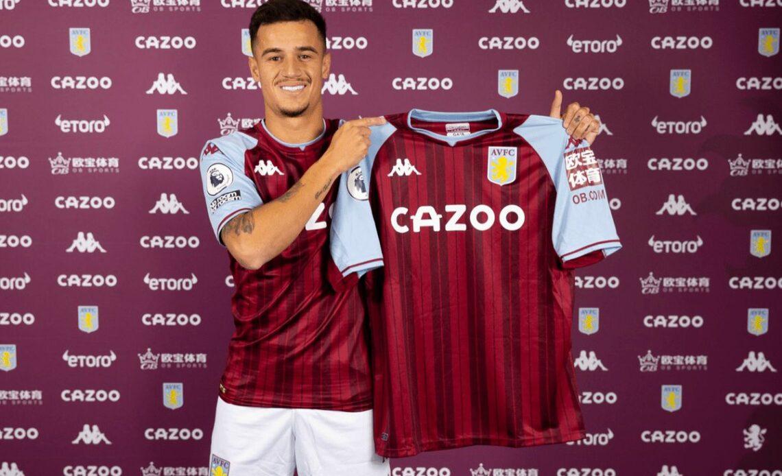Aston Villa confirm the signing of Philippe Coutinho