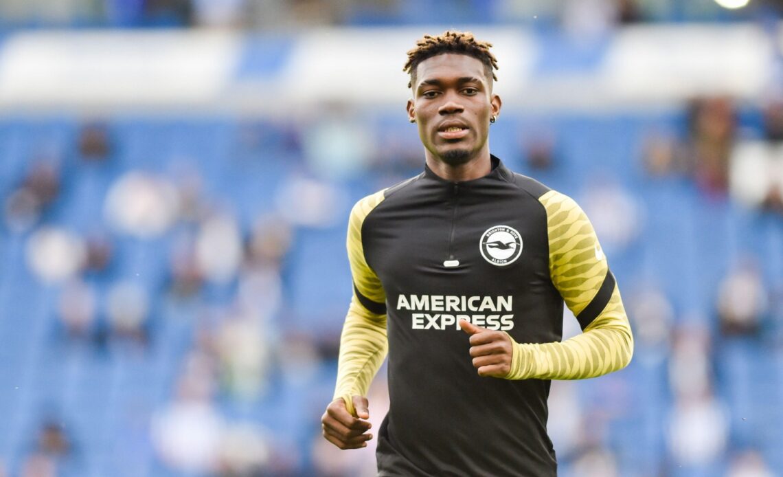 Reported Aston Villa target Yves Bissouma during a warm-up