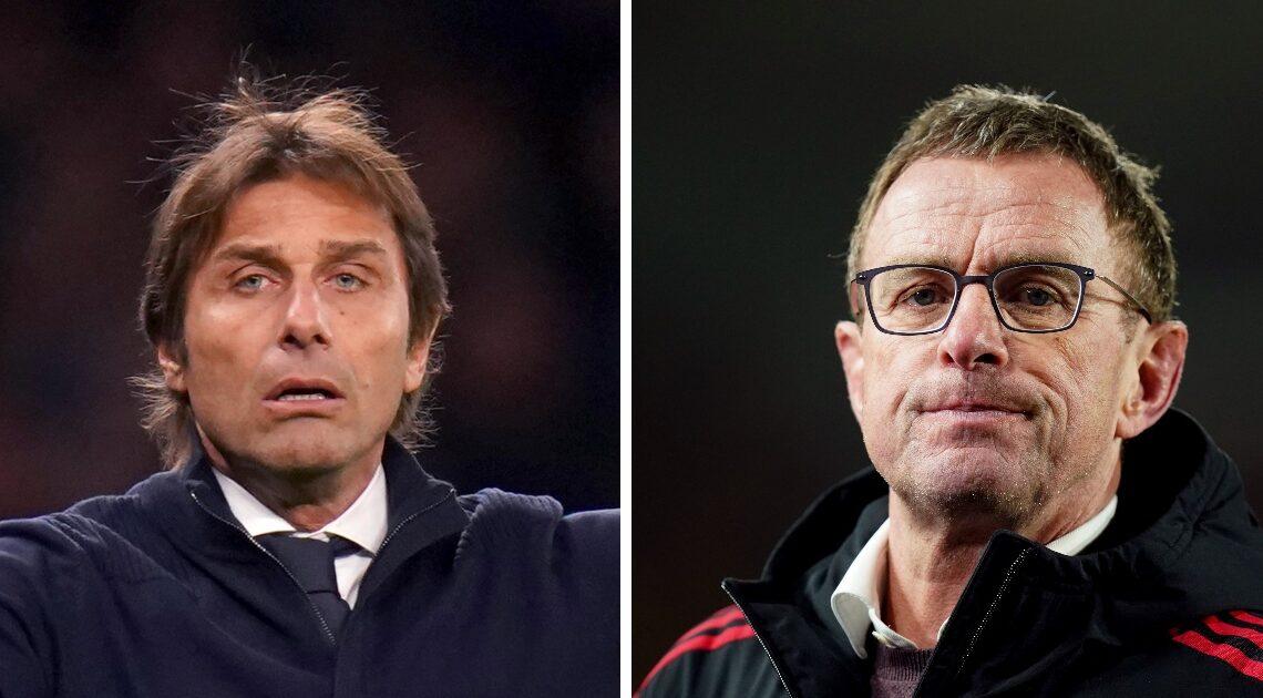 Comparing Ralf Rangnick's record at Man Utd with Conte's at Spurs