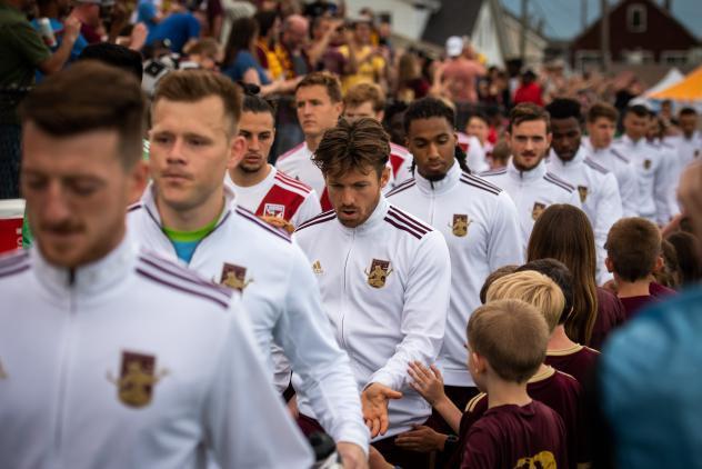 Detroit City FC heads out to the pitch