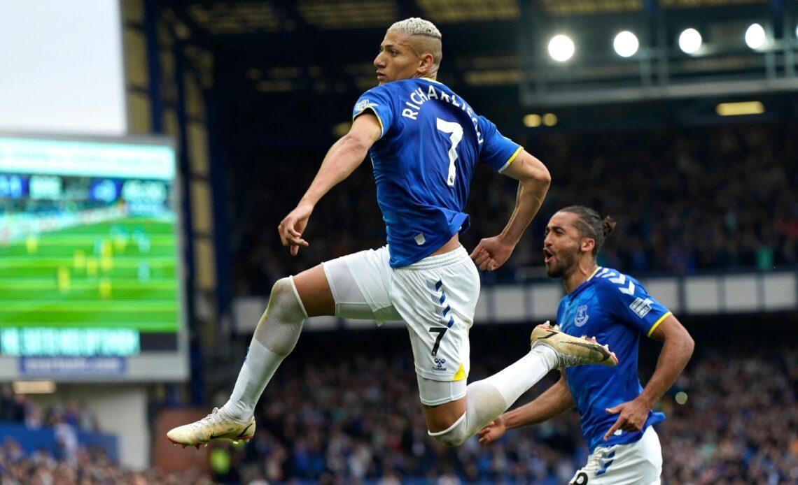 Everton forward Richarlison celebrates his goal