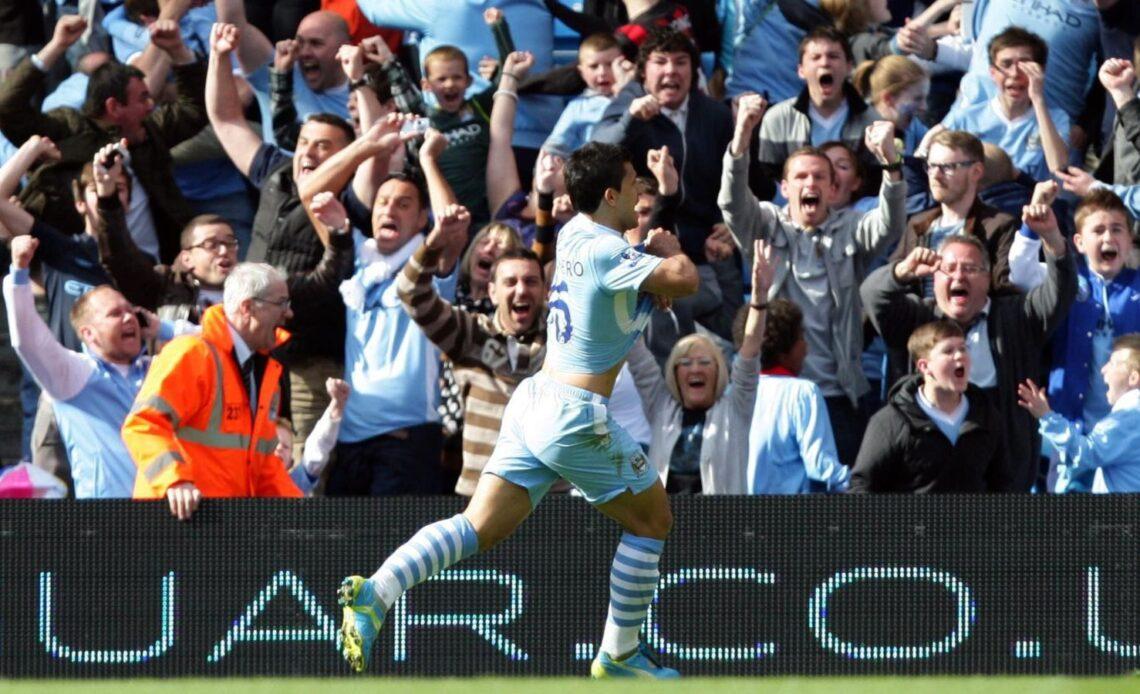 Sergio Aguero winning the title for Man City in 2012