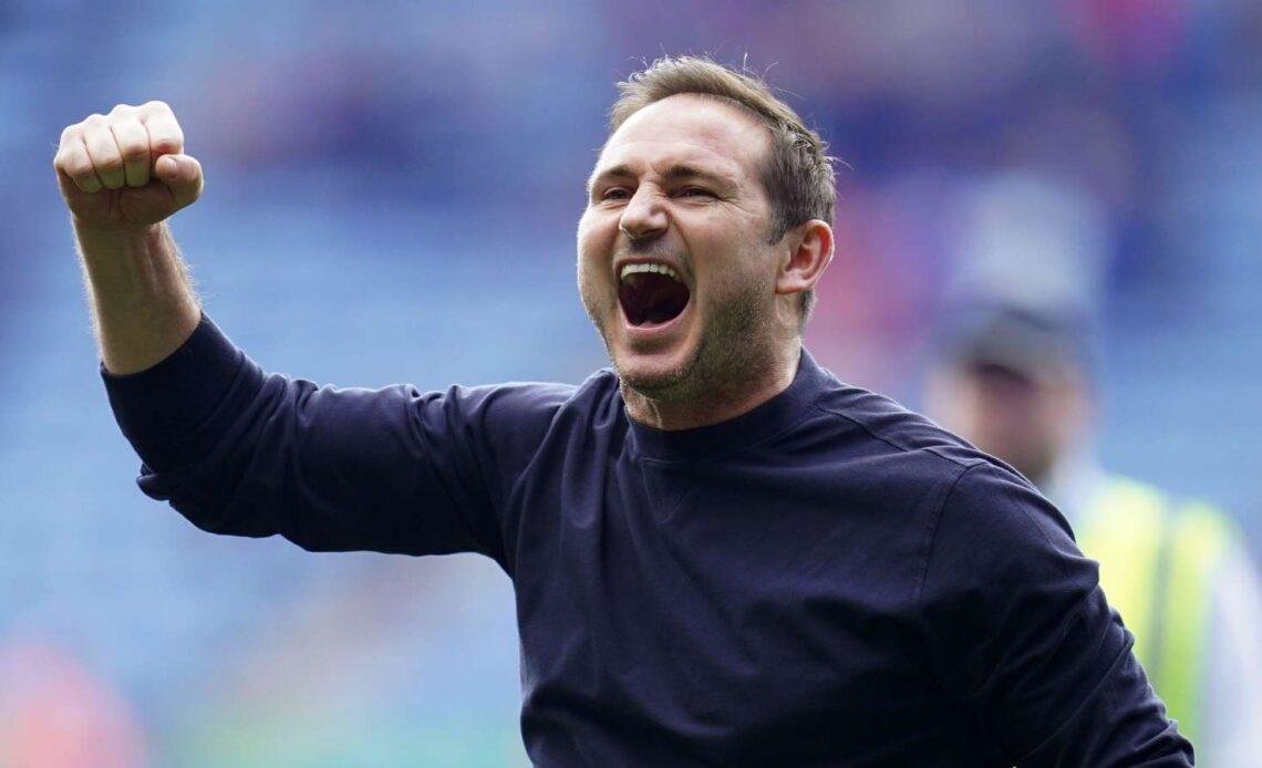 Frank Lampard celebrates an Everton win