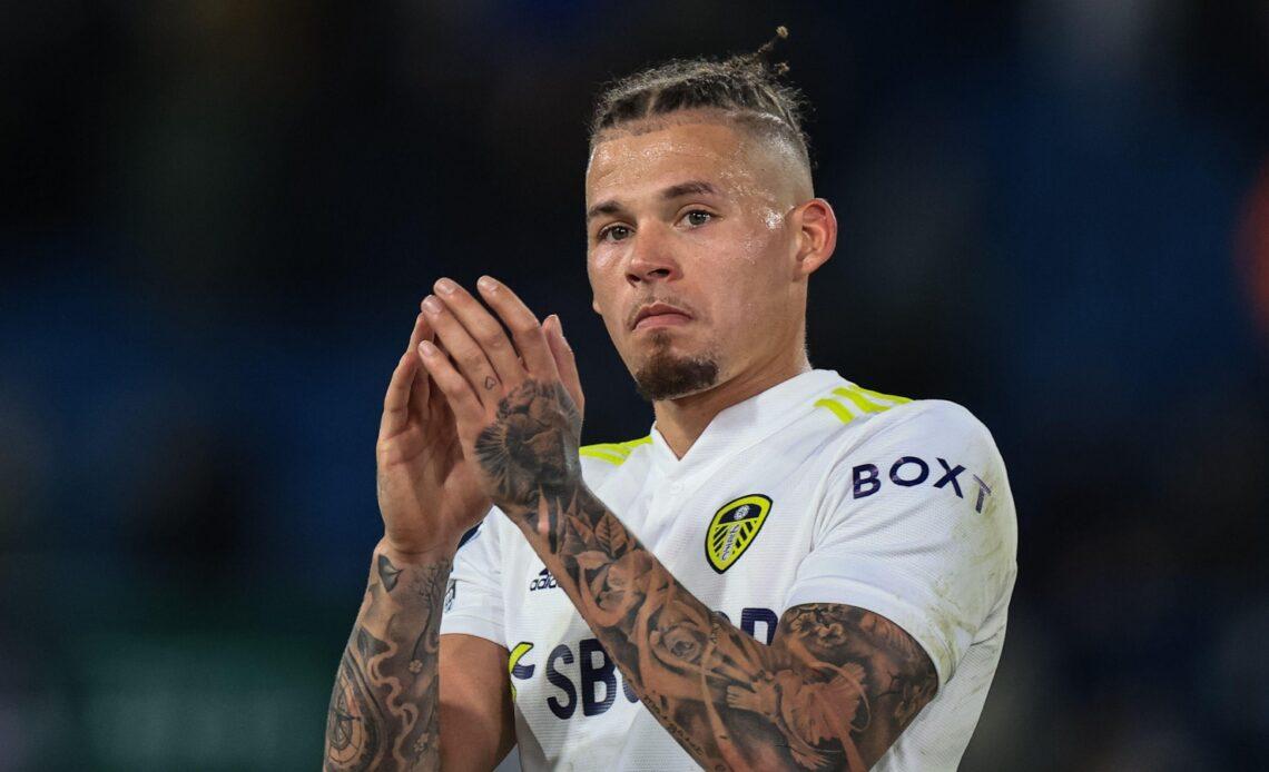 Leeds midfielder Kalvin Phillips applauds the fans