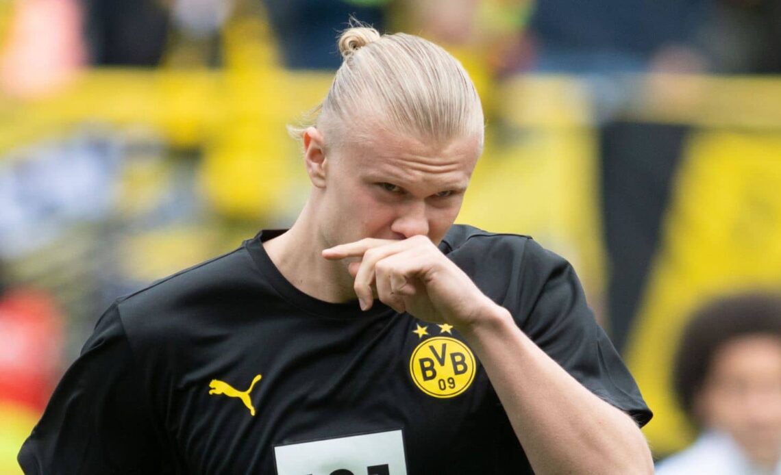 Erling Haaland, new Man City striker, pictured here playing for Borussia Dortmund during Bundesliga match v Bochum