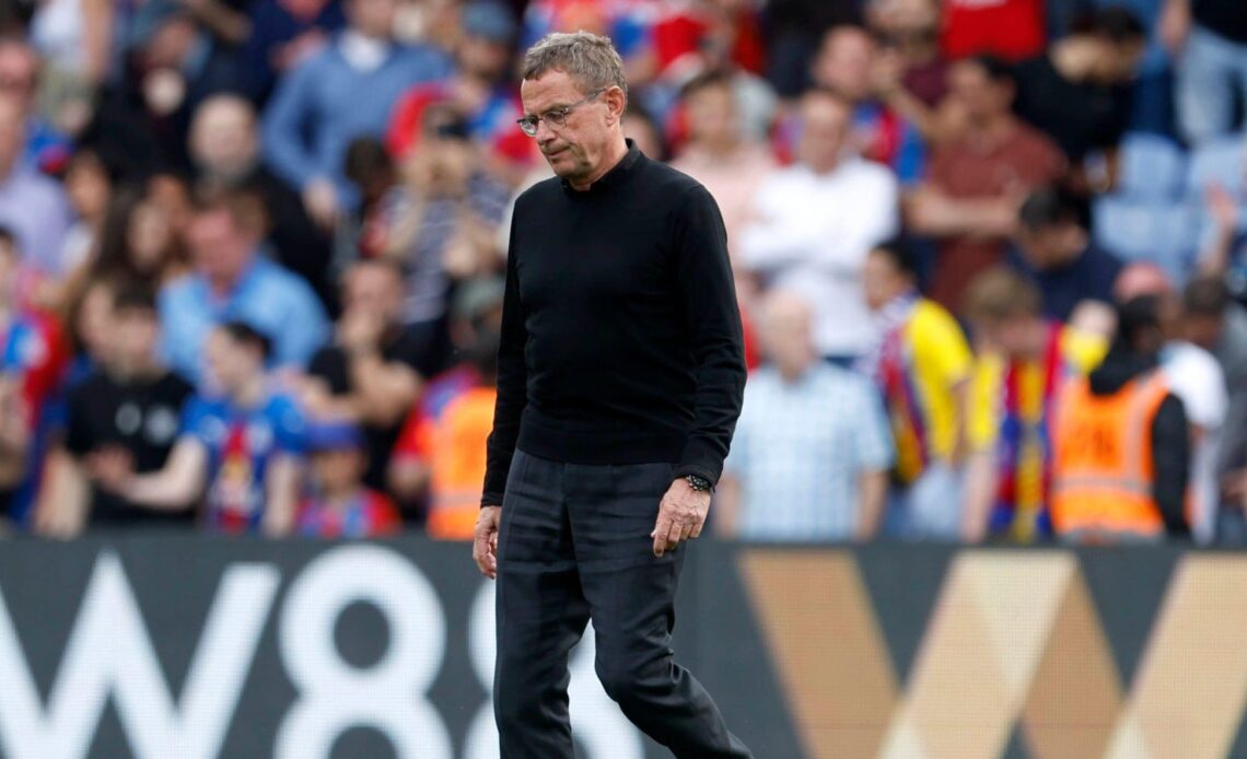 Man Utd boss Ralf Rangnick looks downbeat