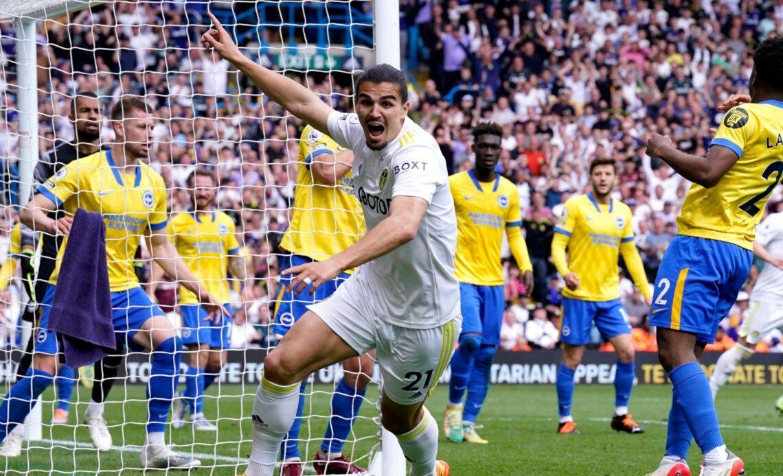 Leeds defender Pascal Struijk celebrates his goal