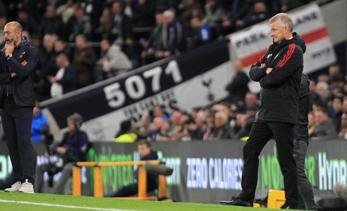 Former Premier League managers Ole Gunnar Solskjaer and Nuno Espirito Santo on the touchline