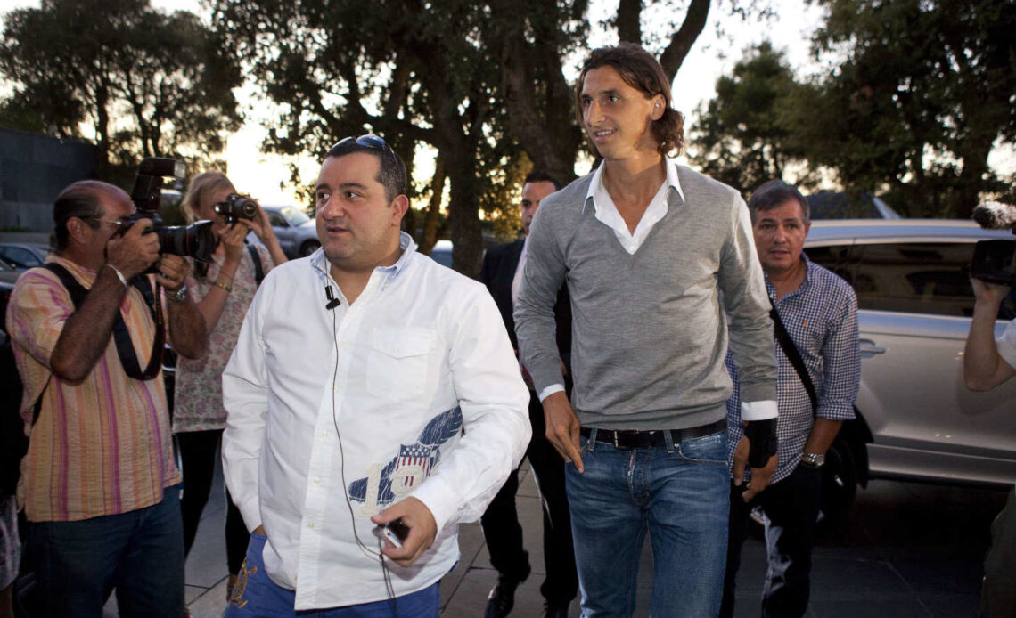 Mino Raiola, with Zlatan Ibrahimovic