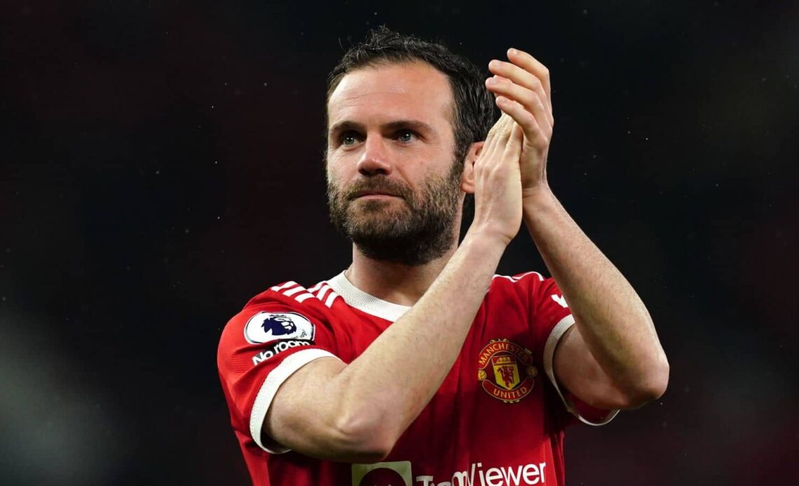 Juan Mata veteran Man Utd star, applauds supporters after 3-0 win over Brentford at Old Trafford