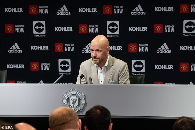 The news will come as a disappointment to the new Red Devils manager Erik ten Hag (pictured)