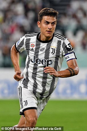 Inzaghi wants an Inter frontline of Lukaku, Paulo Dybala (pictured) and Lautaro Martinez next term