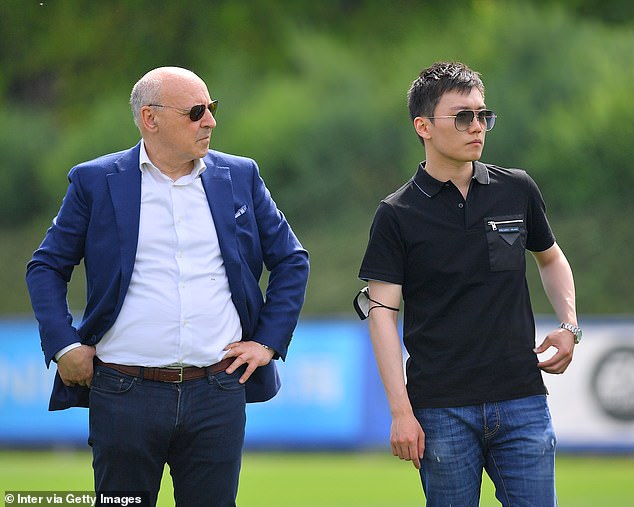 President Steven Zhang (right) and CEO Beppe Marotta (left) are aiming to balance the books