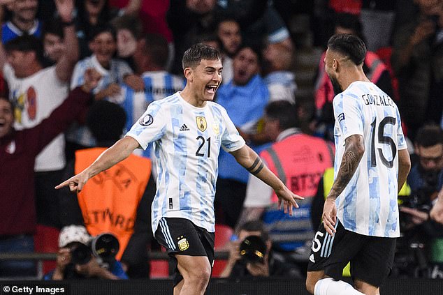Dybala netted the third and final goal for Argentina in their Finalissima win over Italy