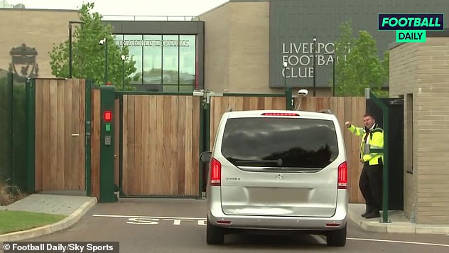 Nunez was pictured being driven into Liverpool's training ground earlier on Tuesday morning