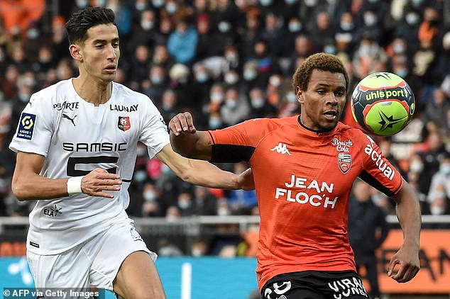 The centre back made 40 appearances across all competitions for Ligue 1 side Rennes