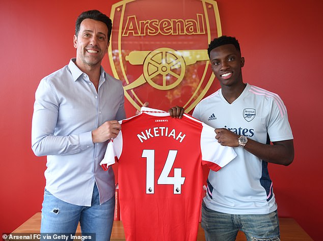 Eddie Nketiah received criticism from some fans online after he was given the No 14 shirt