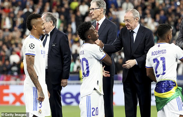 Real Madrid president Florentino Perez has touted Vinicius as a future Ballon d'Or winner