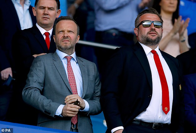 Arnold (right) took over as United's chief executive after Ed Woodward's departure in February and was critical of his predecessor's approach during the secretly-filmed chat with fans