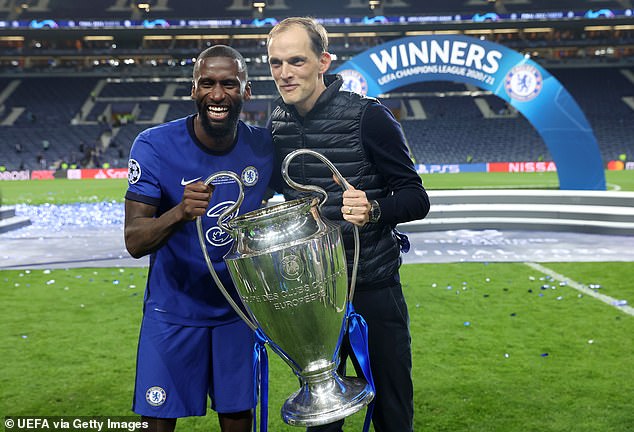 Chelsea boss Thomas Tuchel (right) wants Skriniar as a replacement for Antonio Rudiger (left)