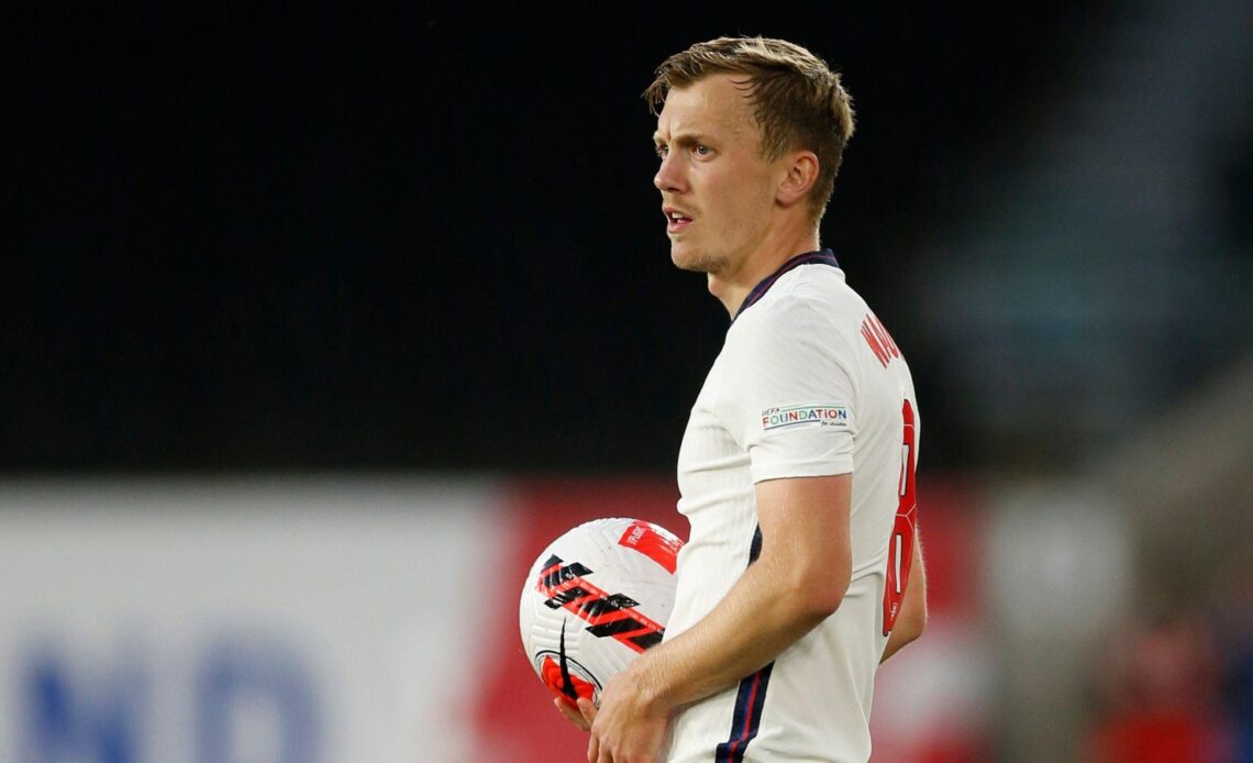 Arsenal-linked James Ward-Prowse holds the ball during a match