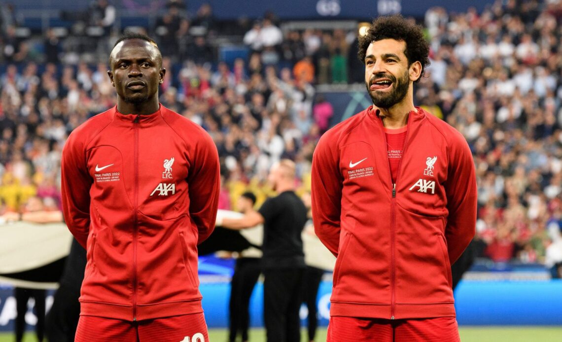 Liverpool duo Sadio Mane and Mo Salah line up