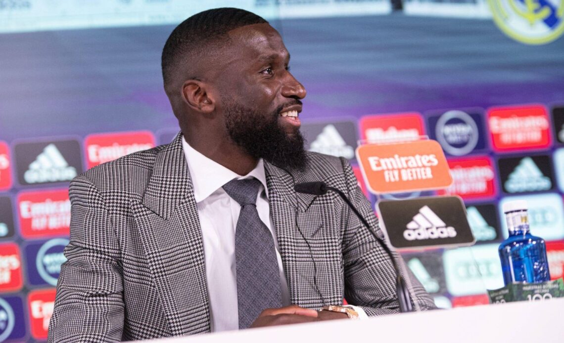 Real Madrid Antonio Rudiger attends a press conference
