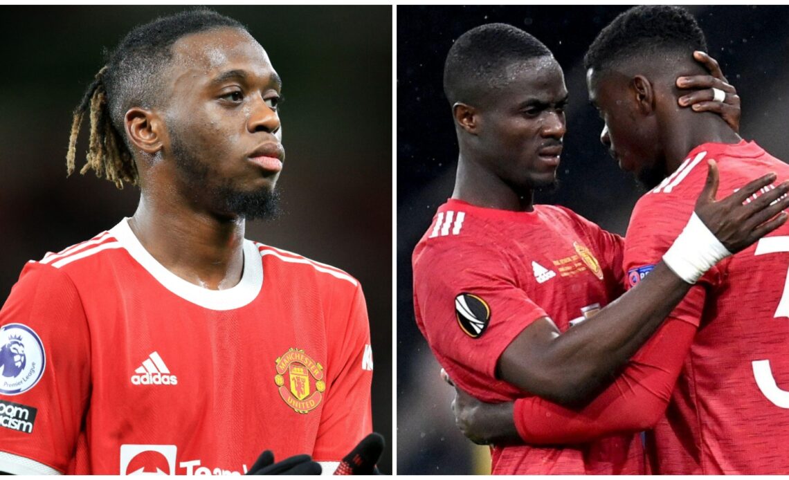 Manchester United trio Aaron Wan-Bissaka, Eric Bailly and Axel Tuanzebe